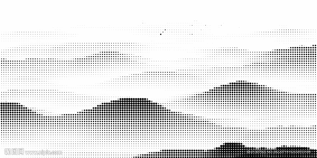 激光镂空水墨山水画半调挂网