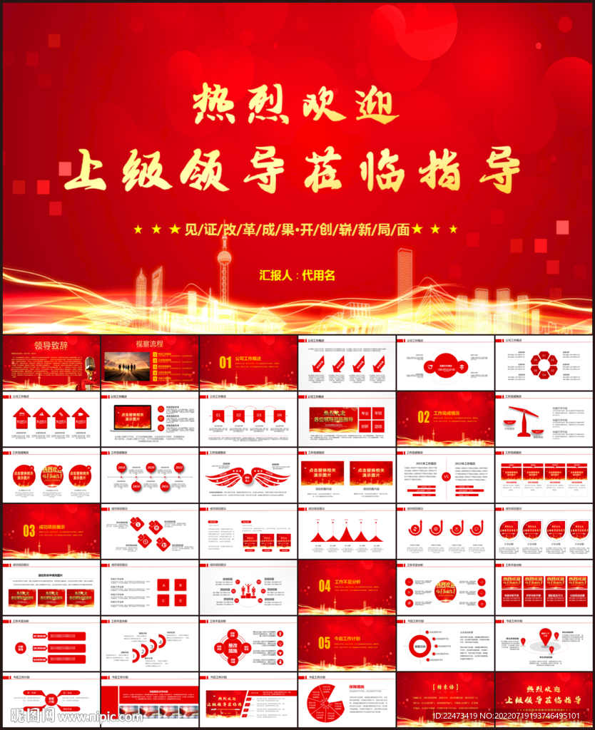 热烈欢迎上级领导莅临指导PPT
