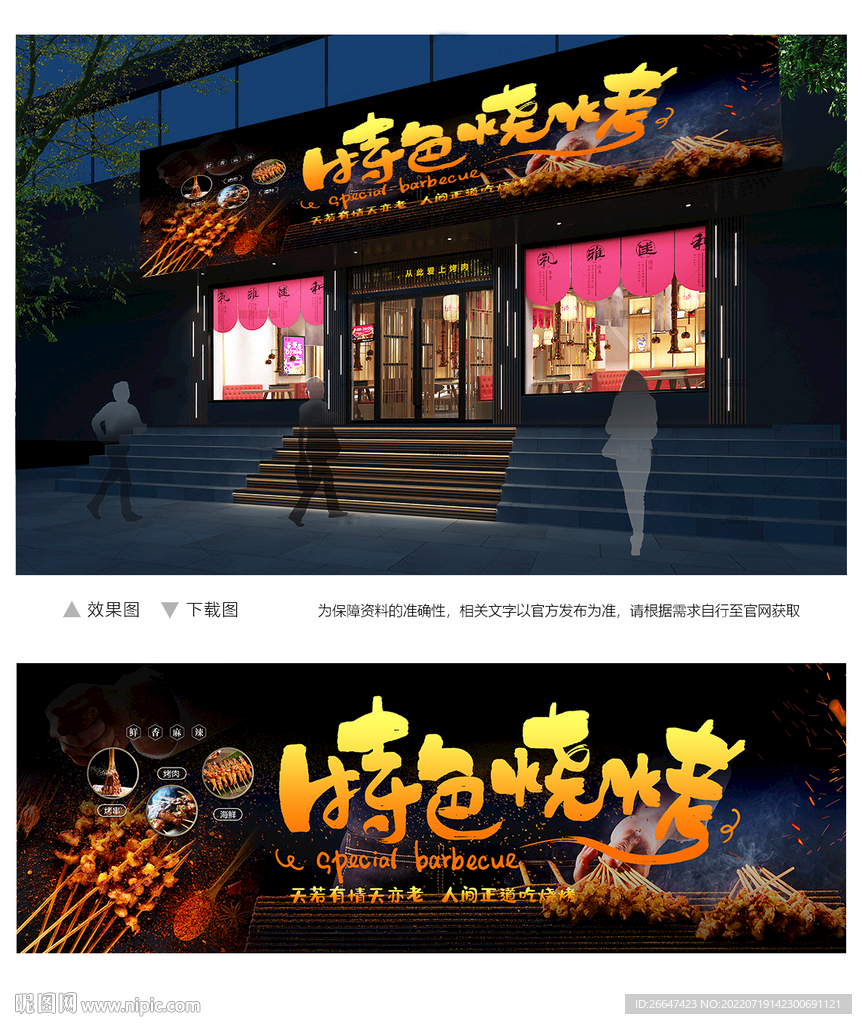 特色烧烤门头