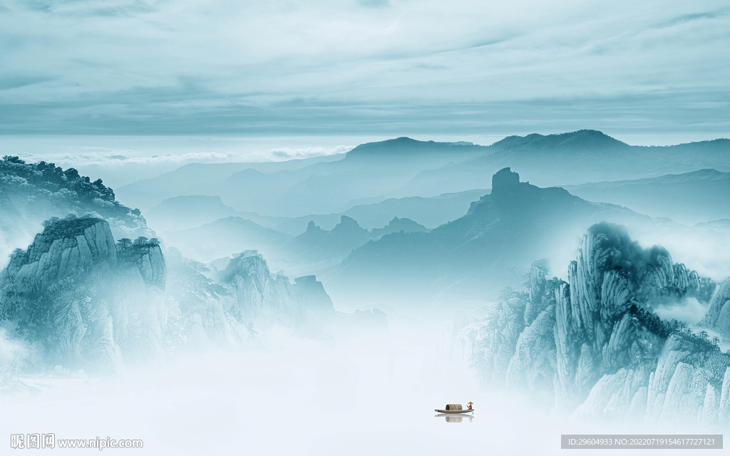 最新别墅山水画 TIf分层