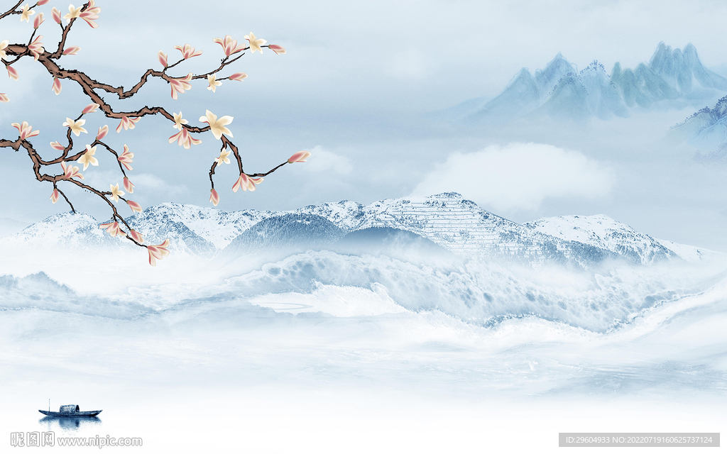 高清 新别墅山水画 TIf分层