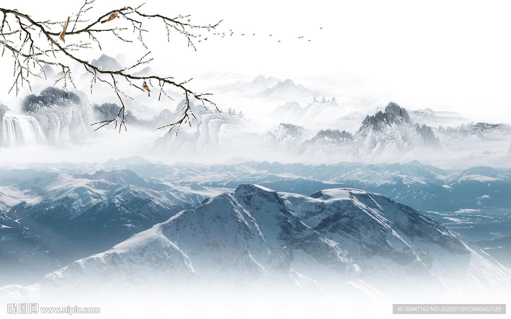 新款客厅新山水画 TIf分层