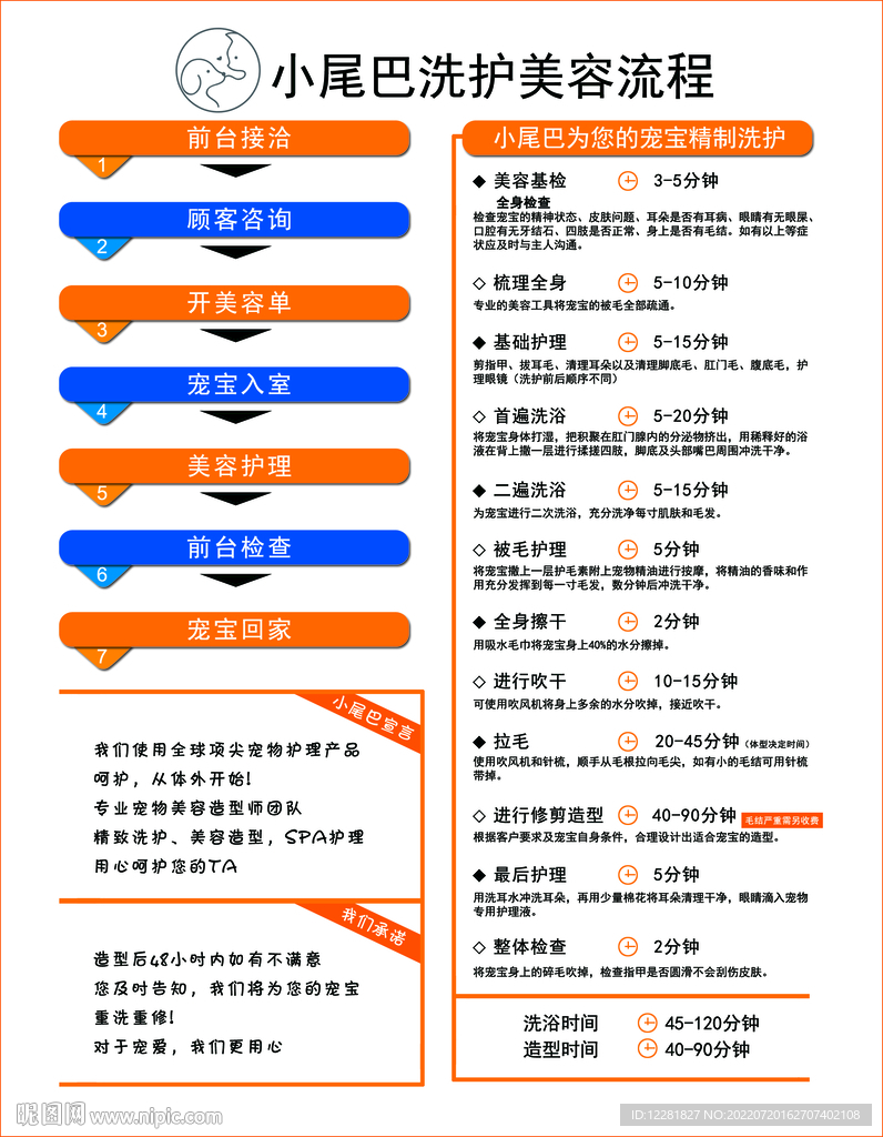 小尾巴洗护美容流程