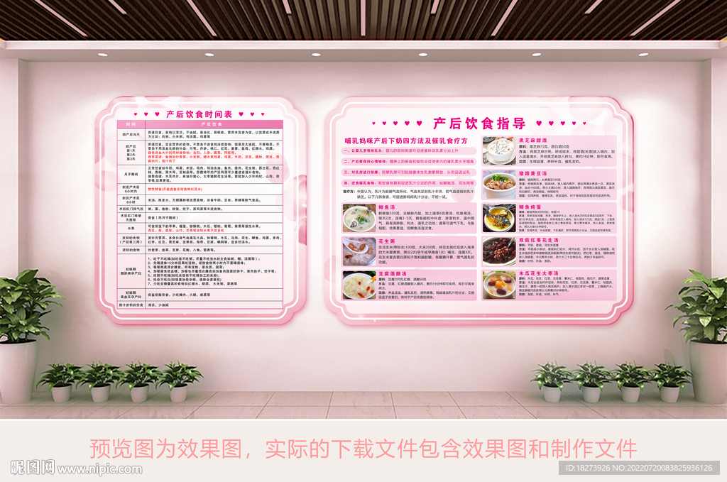 产后饮食指导展板