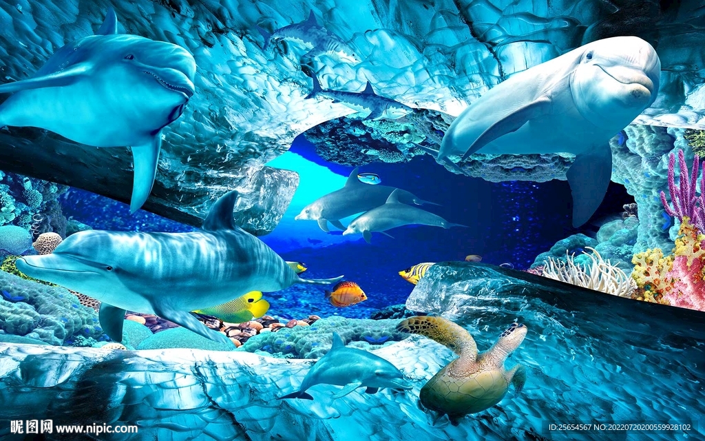 海底世界背景墙