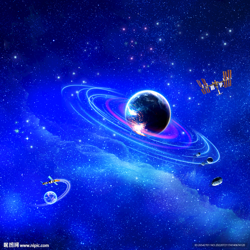 蓝色星空背景