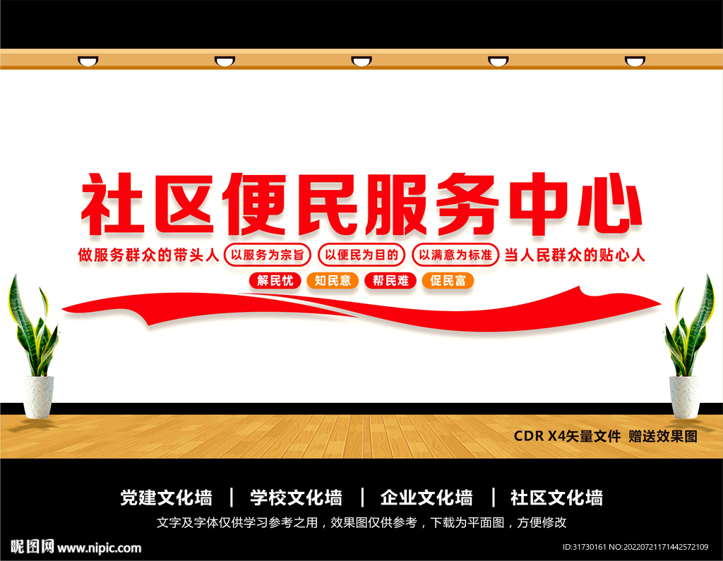 便民服务中心文化墙