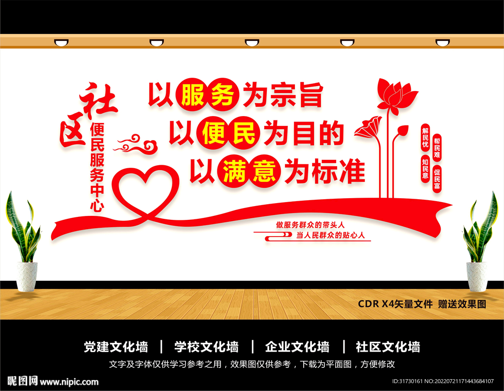 便民服务中心文化墙