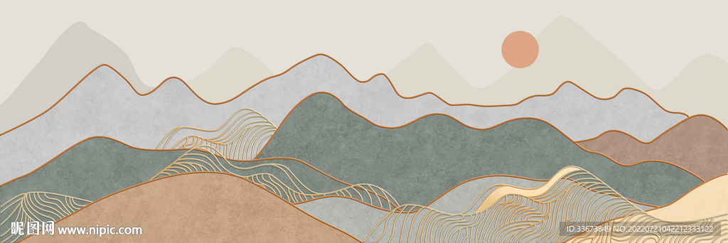 几何山水装饰画