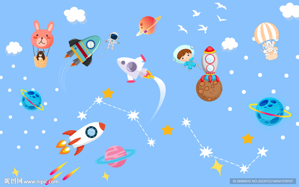 卡通宇宙飞船
