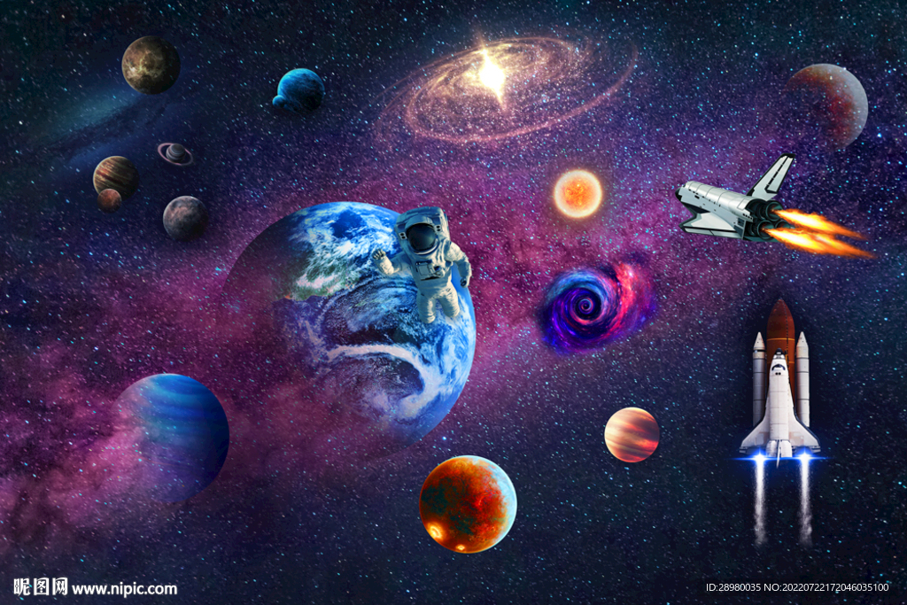 科技星空宇航员