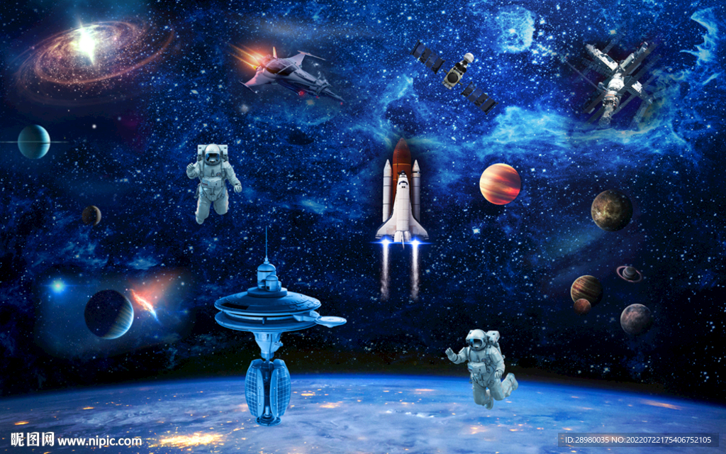 宇宙空间站宇航员