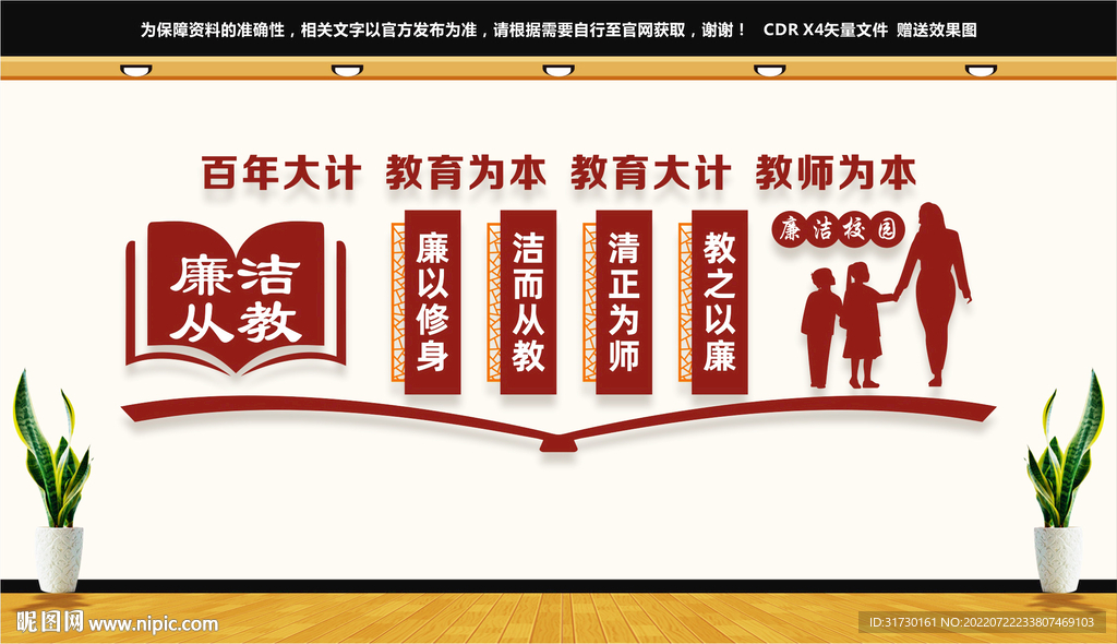 廉洁校园文化墙