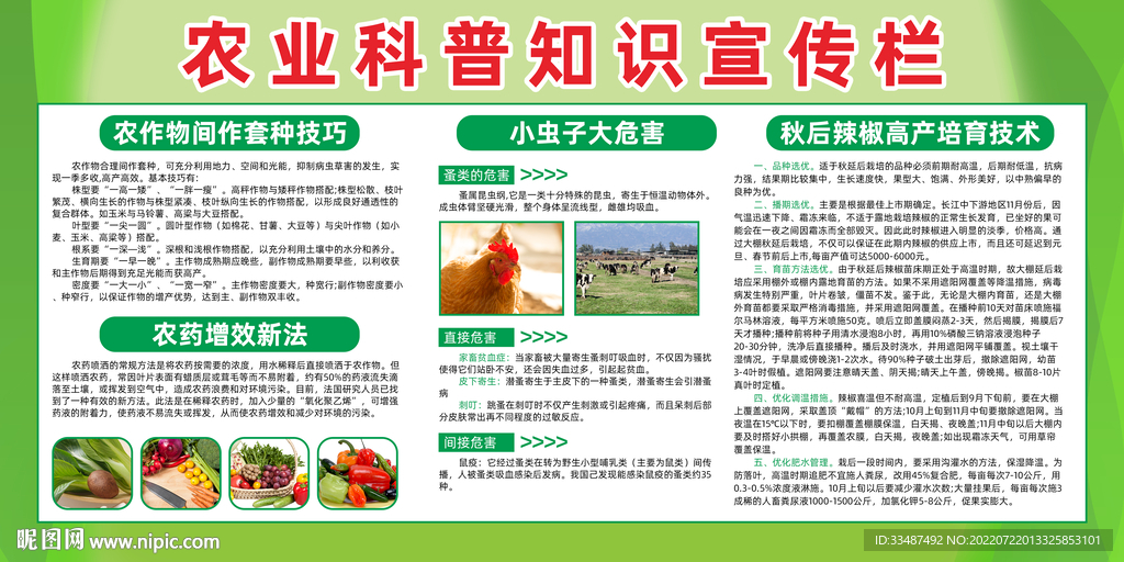 农业科普宣传展板设计