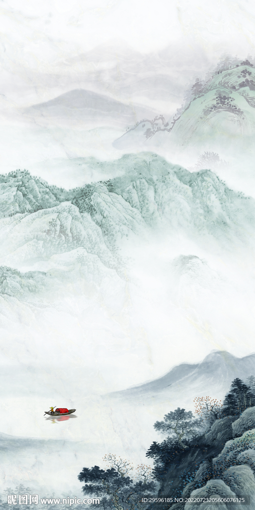 中式意境人气山水 Tif分层