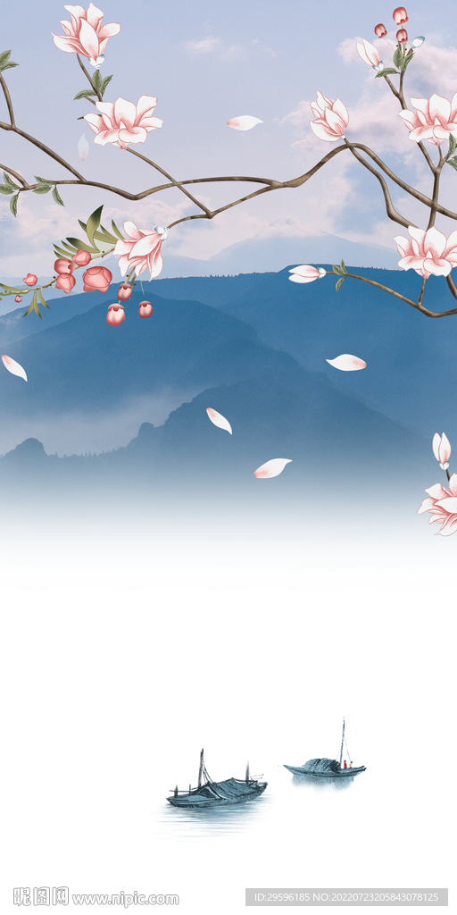 花鸟 意境人气山水 Tif分层