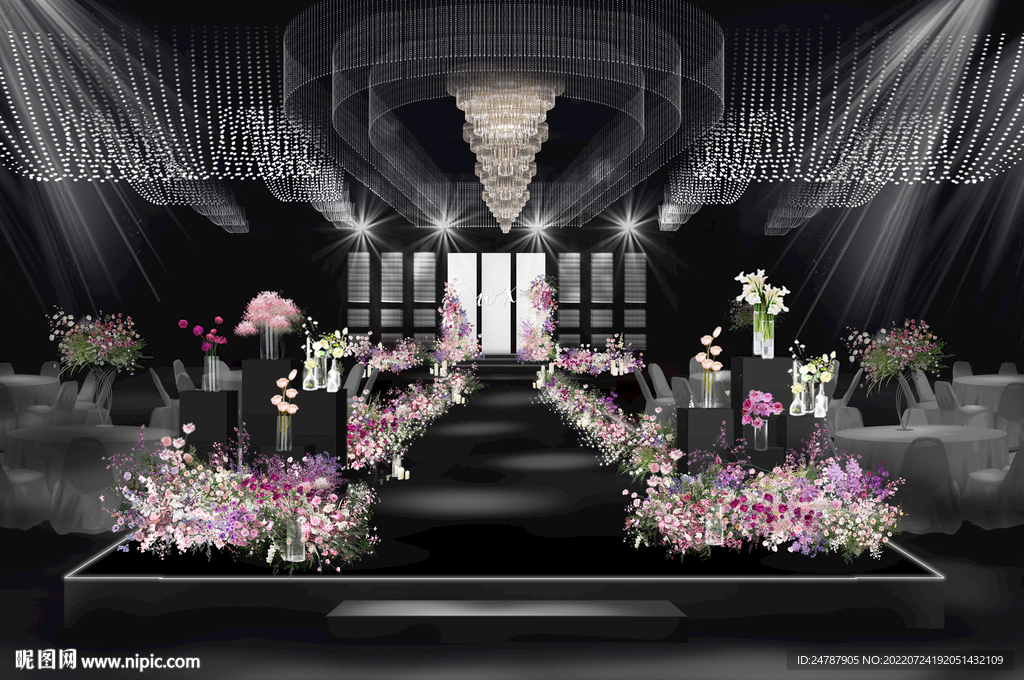 韩式紫粉绿婚礼