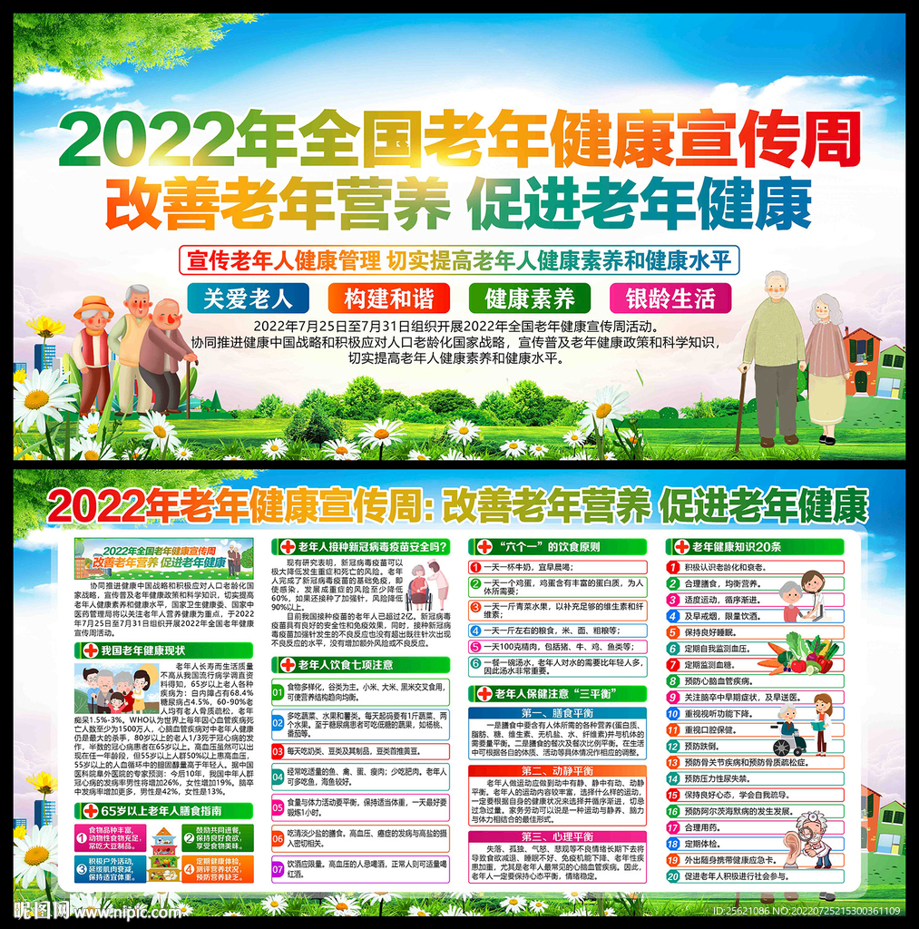 2022年老年健康宣传周展板