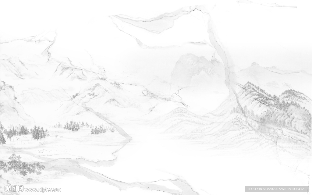 大理石山水背景墙