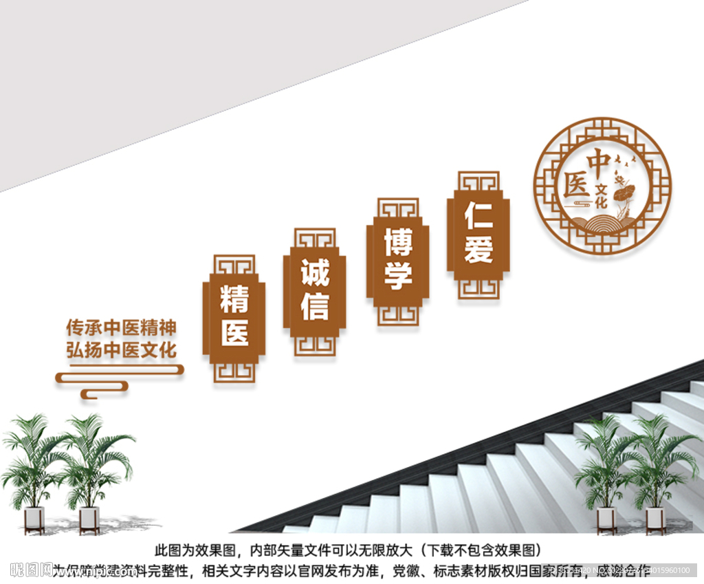 中国风中医楼梯文化墙