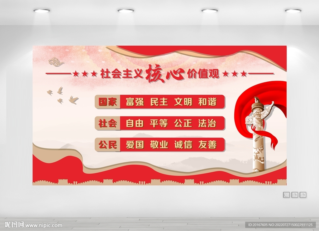 核心价值观文化墙