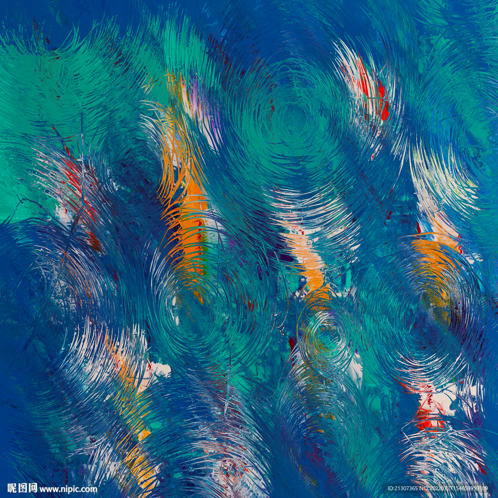 轻奢手绘抽象油画装饰画