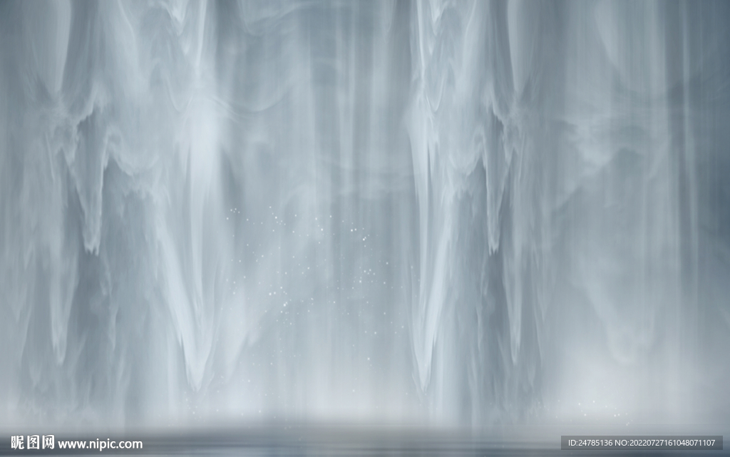 流水生财瀑布背景