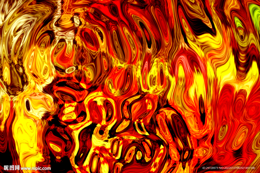 抽色火焰岩浆流体纹理