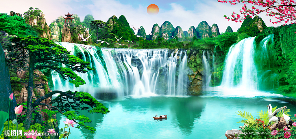 桂林山水风景画