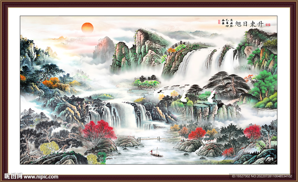 山水国画山水画