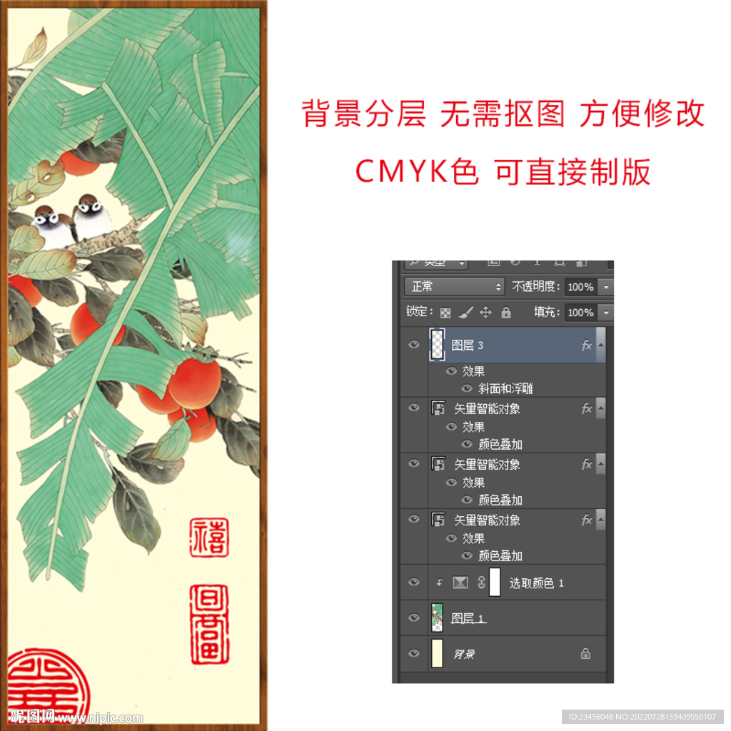 柿事大福 挂画