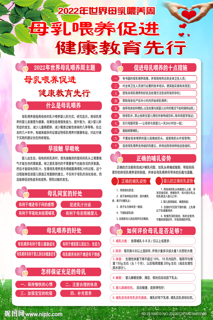 世界母乳喂养周海报展板