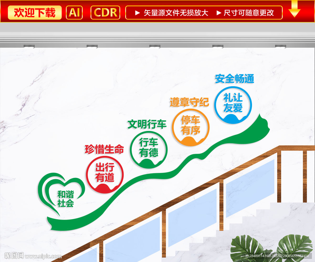 文明行车文化墙