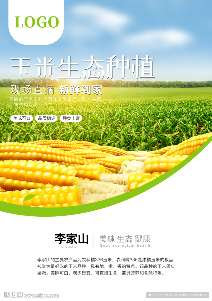 农家玉米海报设计