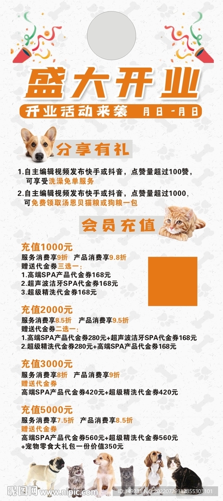 宠物店开业活动展架