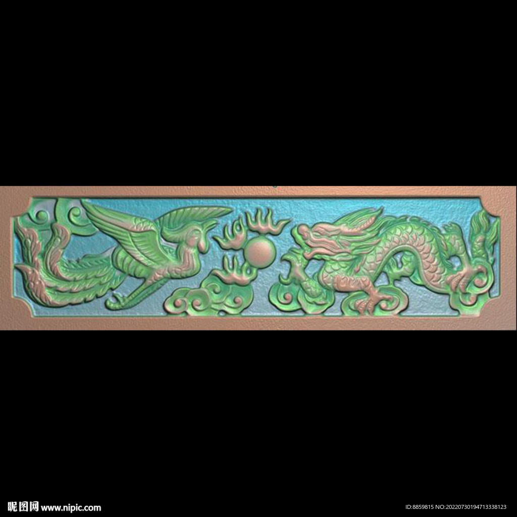 精雕图扫描古建龙凤寺庙博古