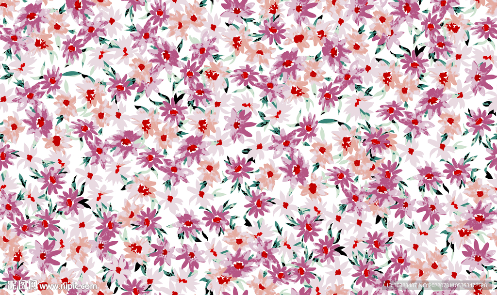手绘小碎花