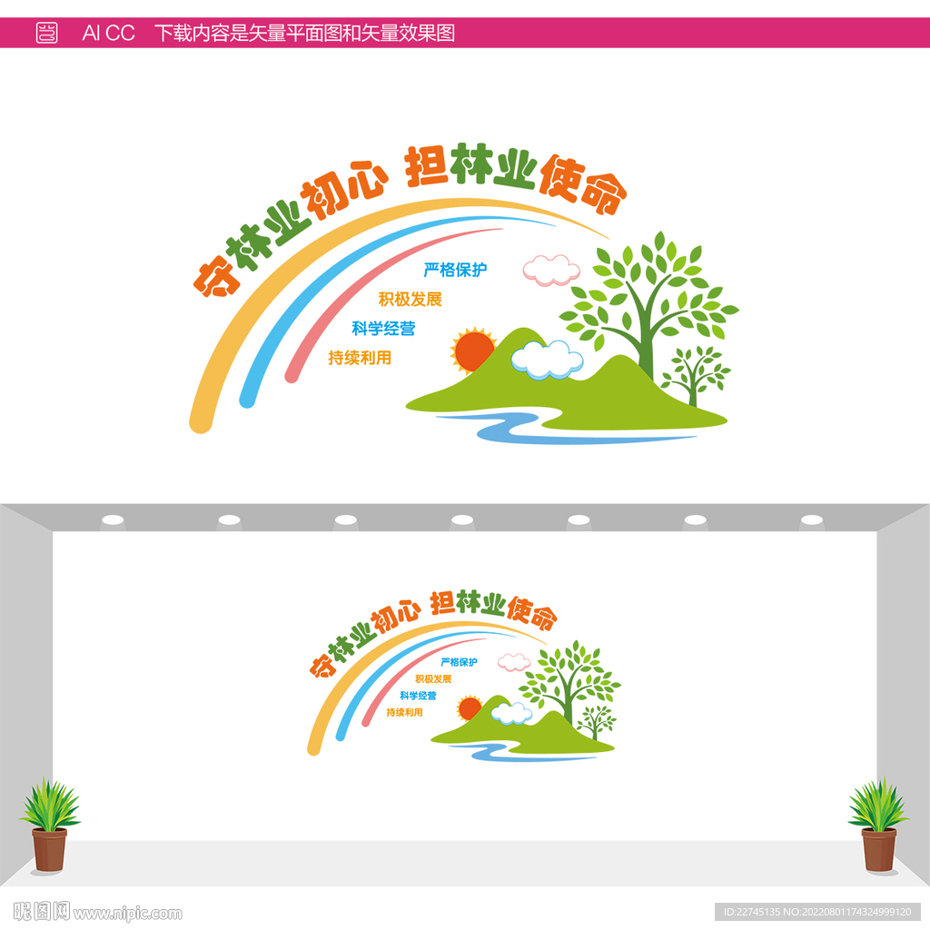 林业保护宣传墙