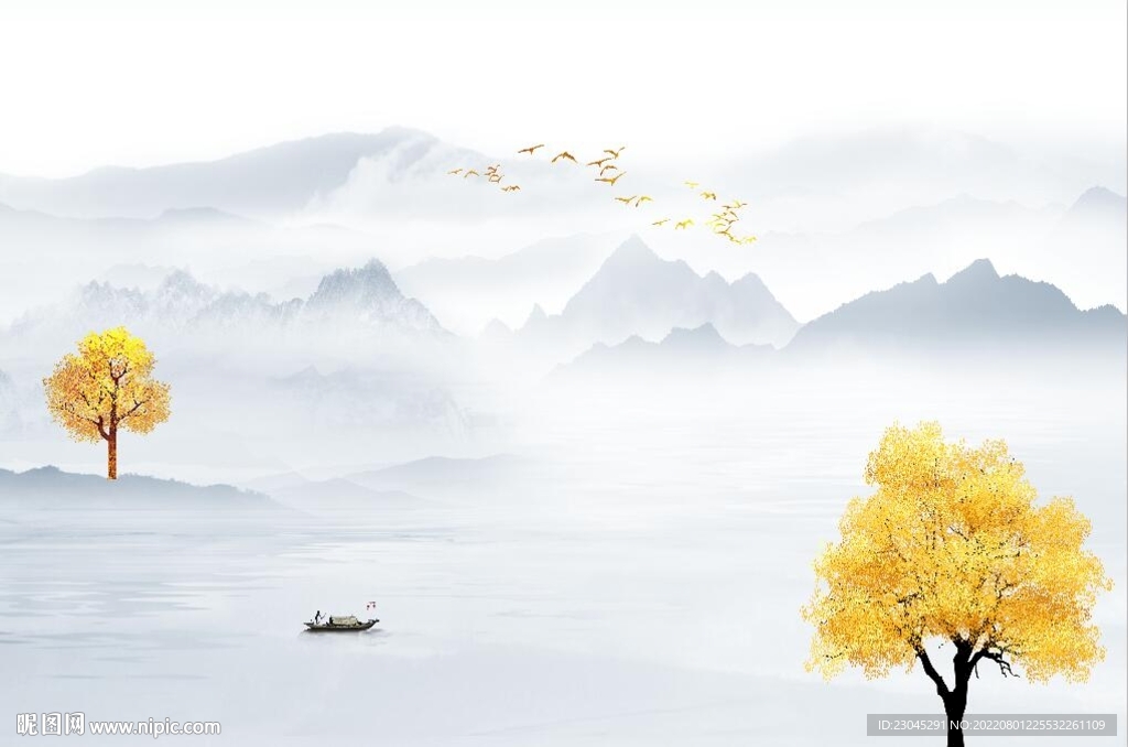 新中式背景墙