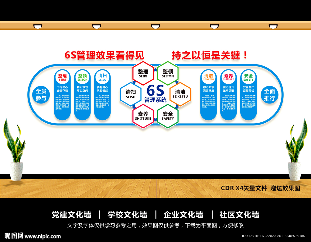 企业6S管理文化墙