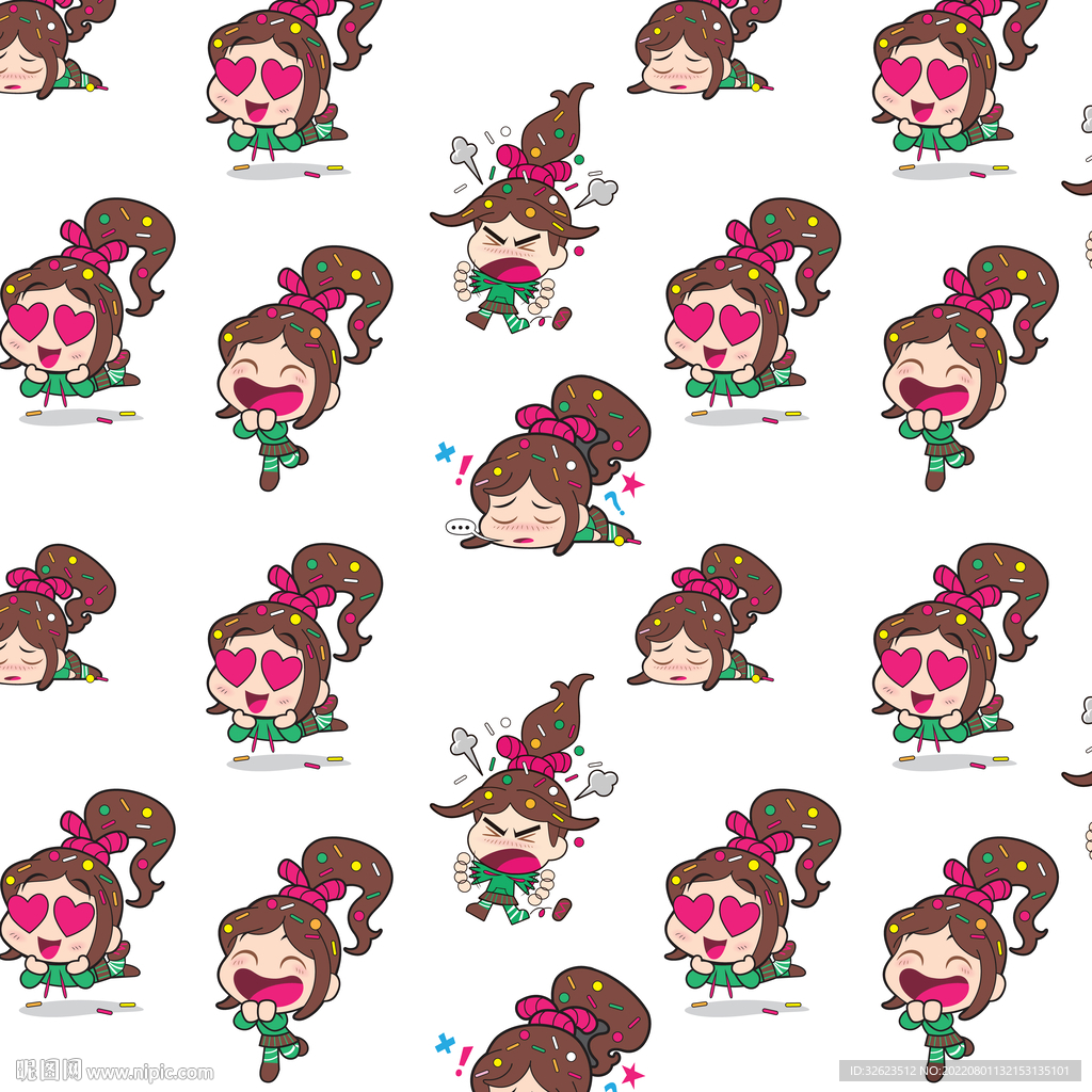 卡通小女孩