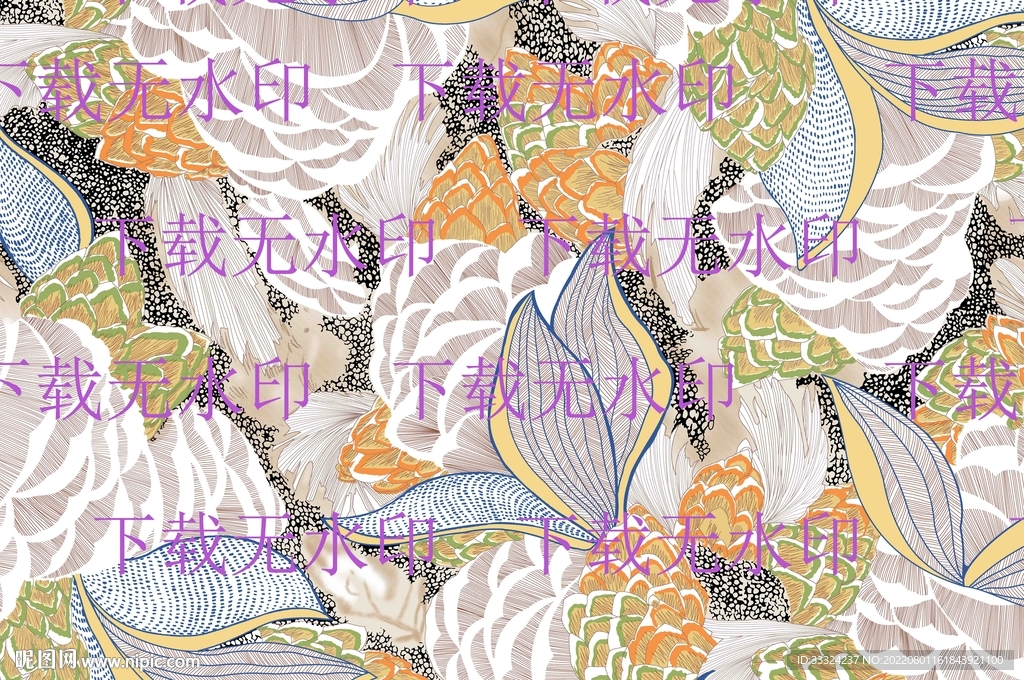 线条花