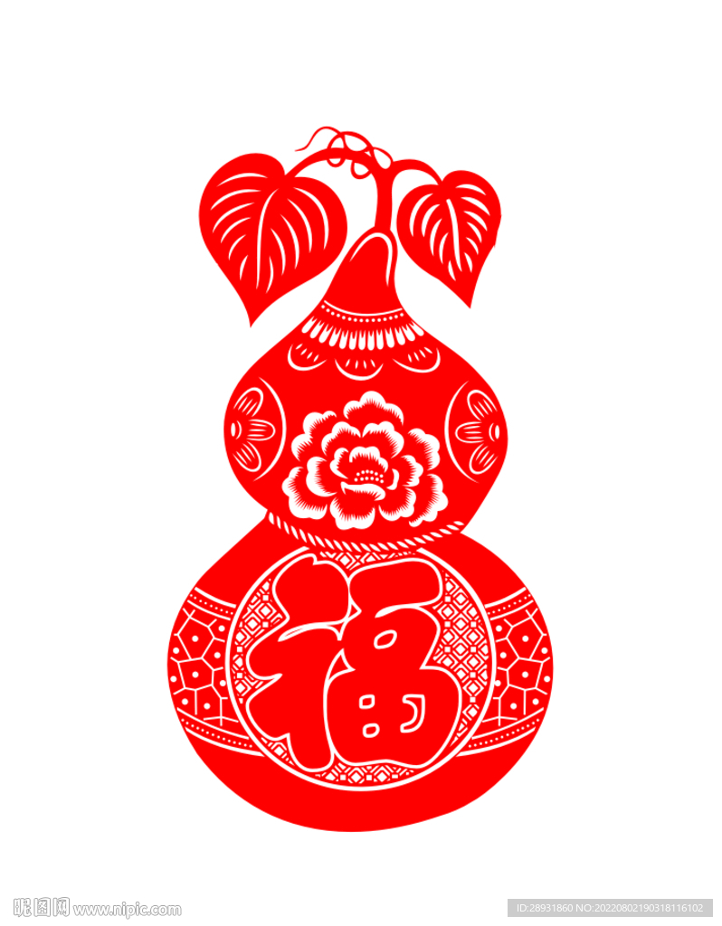 新年剪纸福葫芦剪纸