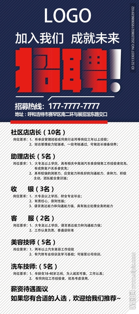 招聘职位海报