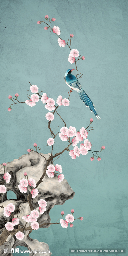 高清分层花鸟装饰画