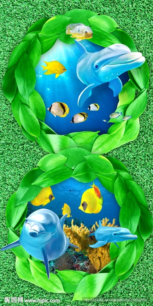 海底世界玄关壁画