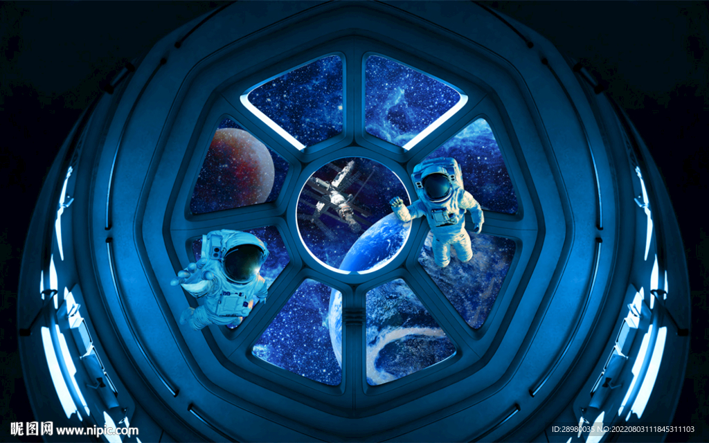 3d太空舱宇航员