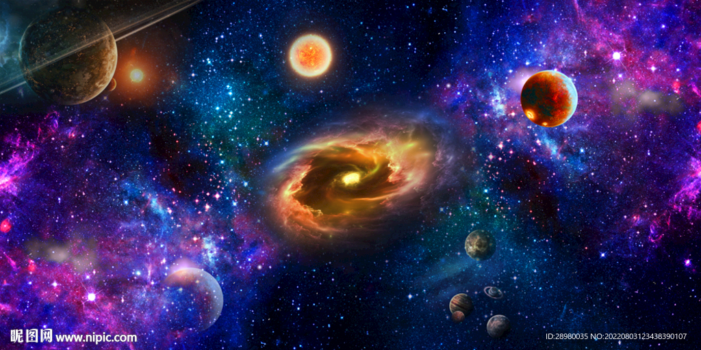 星球星空背景 