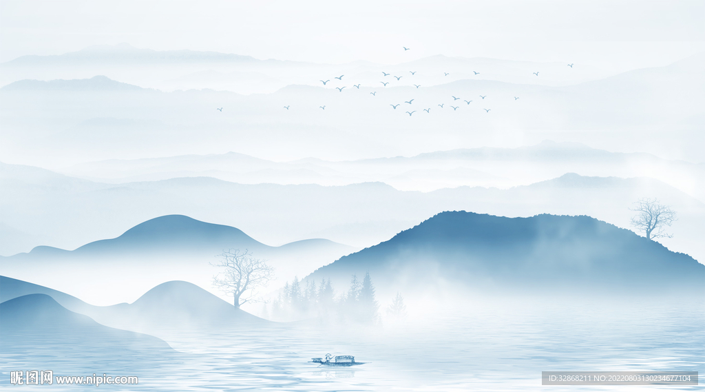 水墨山水画