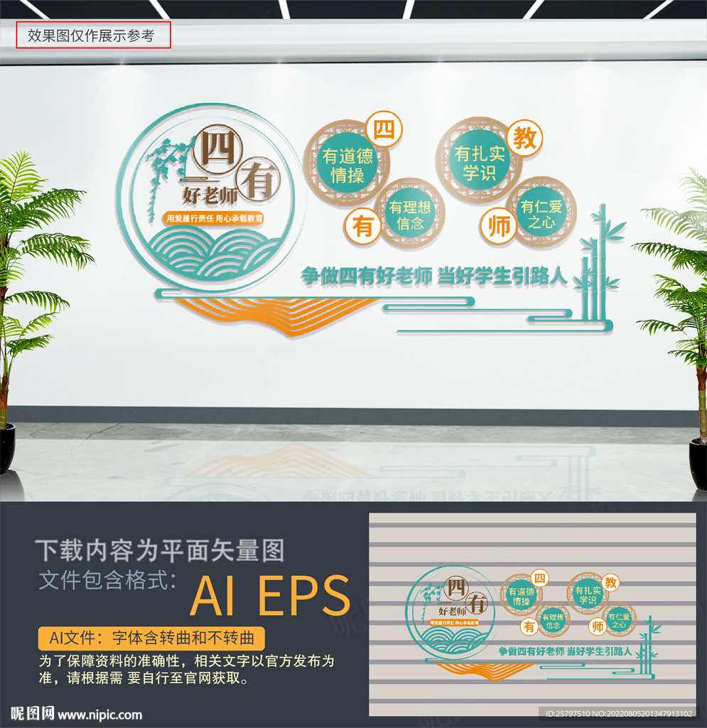 四有好老师文化墙